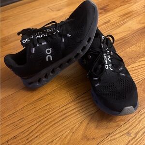 On Running Men's Black and Gray Athletic Shoes